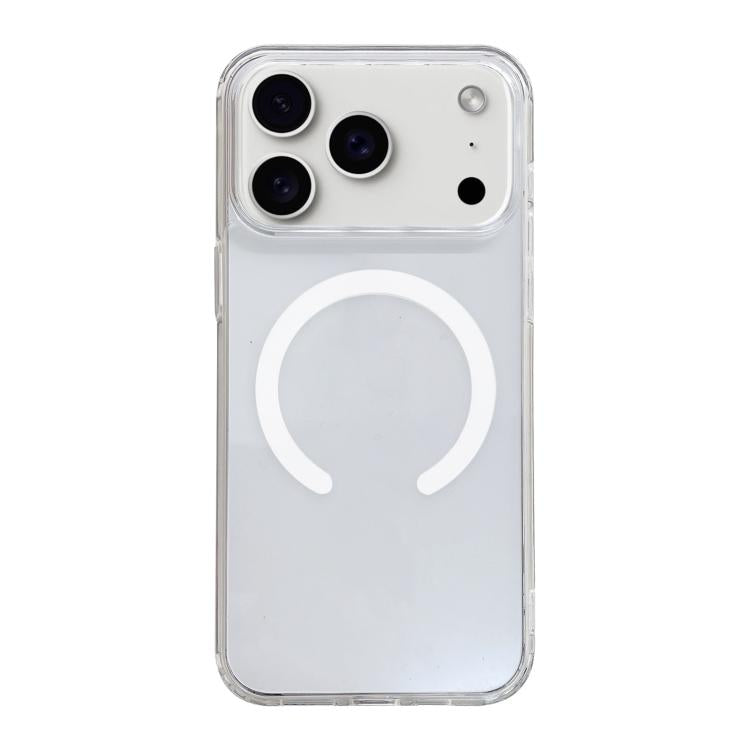 For iPhone 17 Pro Max Clear Acrylic TPU MagSafe Phone Case - Transparent