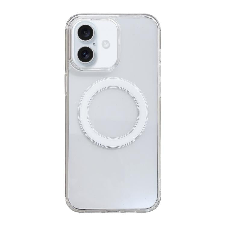 For iPhone 17 Clear Acrylic TPU MagSafe Phone Case - Transparent
