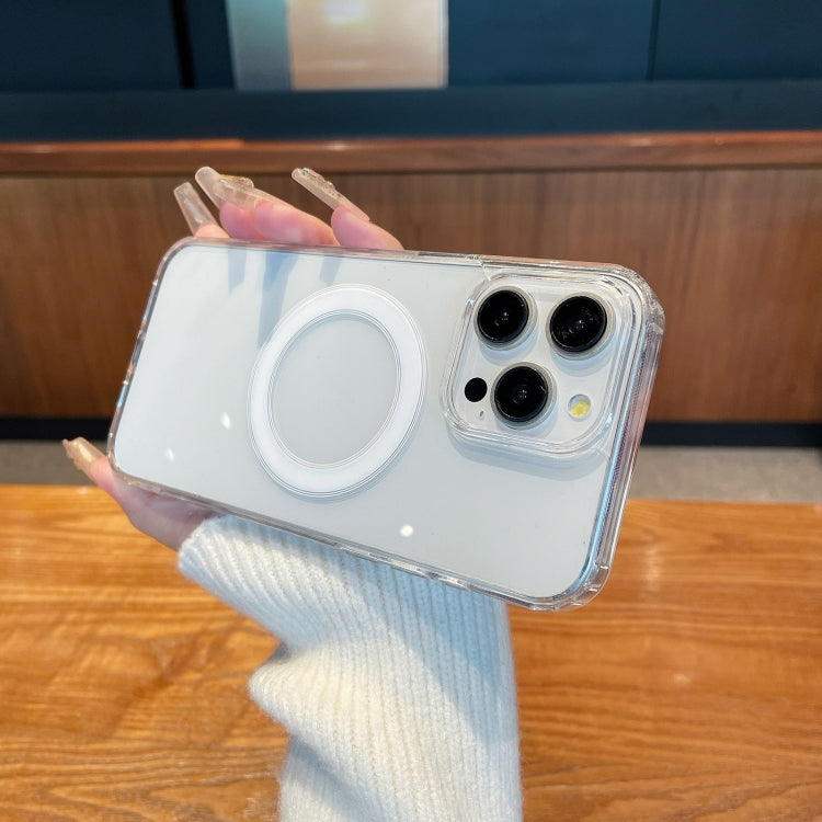 For iPhone 17 Pro Clear Acrylic TPU MagSafe Phone Case - Transparent