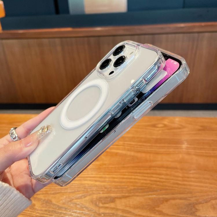 For iPhone 17 Pro Clear Acrylic TPU MagSafe Phone Case - Transparent