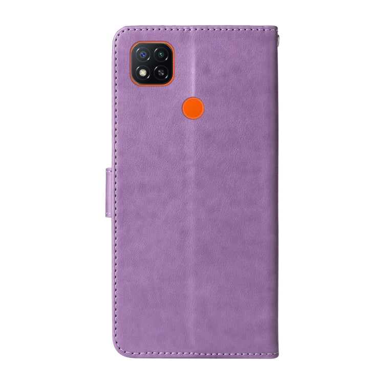 For Redmi 10A 4G Embossed Butterfly Flowers Leather Phone Case
