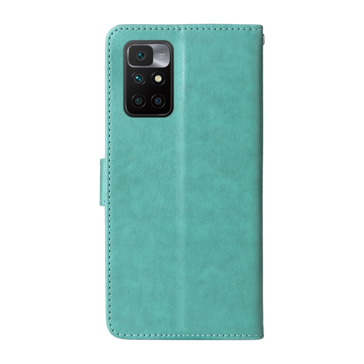 For Redmi 10 2022 / 10 Prime Embossed Butterfly Flowers Leather Phone Case