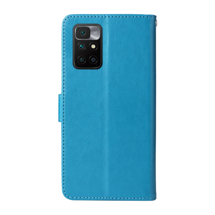For Redmi 10 2022 / 10 Prime Embossed Butterfly Flowers Leather Phone Case