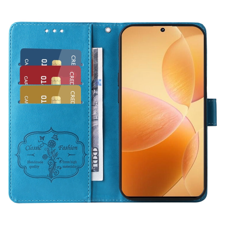 For Redmi K70 / K70 Pro Embossed Butterfly Flowers Leather Phone Case