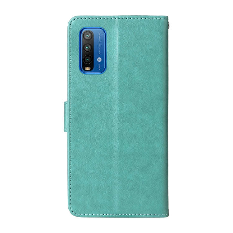For Redmi Note 9 4G / 10X 4G Embossed Butterfly Flowers Leather Phone Case
