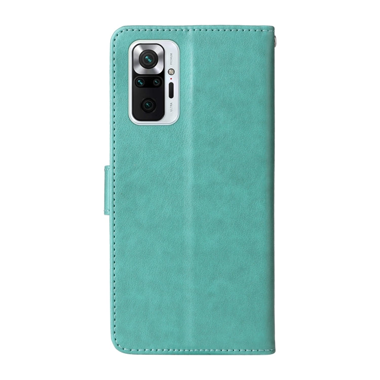 For Redmi Note 10 Pro 4G / Note 10 Pro Max Embossed Butterfly Flowers Leather Phone Case