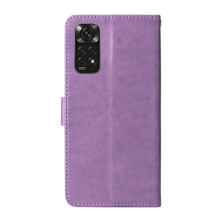 For Redmi Note 11 4G / Note 11S Global Embossed Butterfly Flowers Leather Phone Case