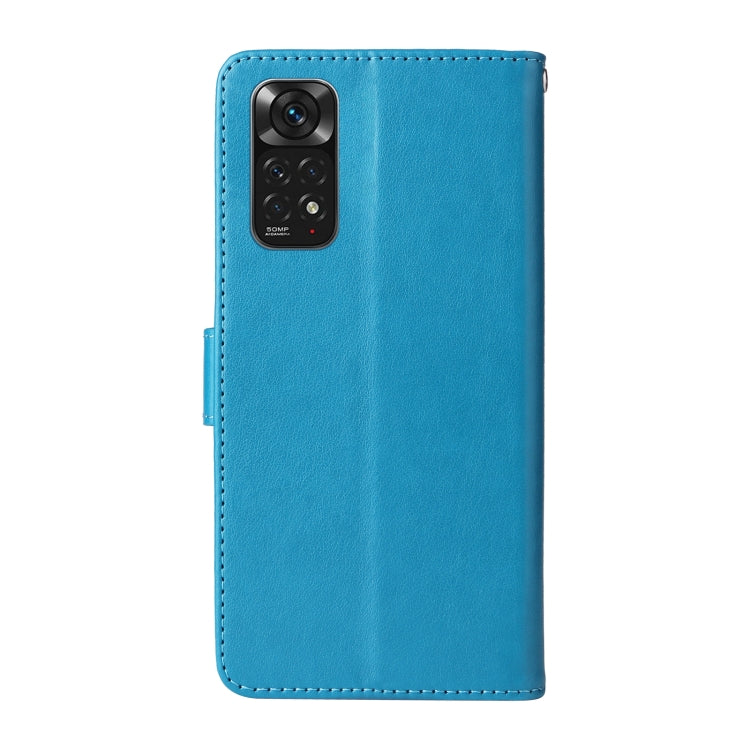 For Redmi Note 11 4G / Note 11S Global Embossed Butterfly Flowers Leather Phone Case