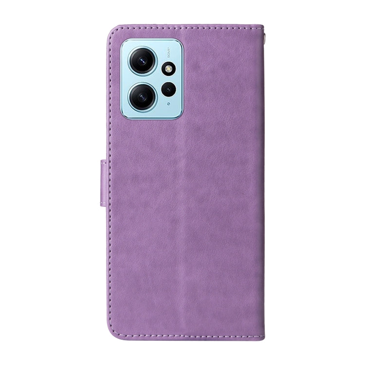 For Redmi Note 12 4G Global Embossed Butterfly Flowers Leather Phone Case