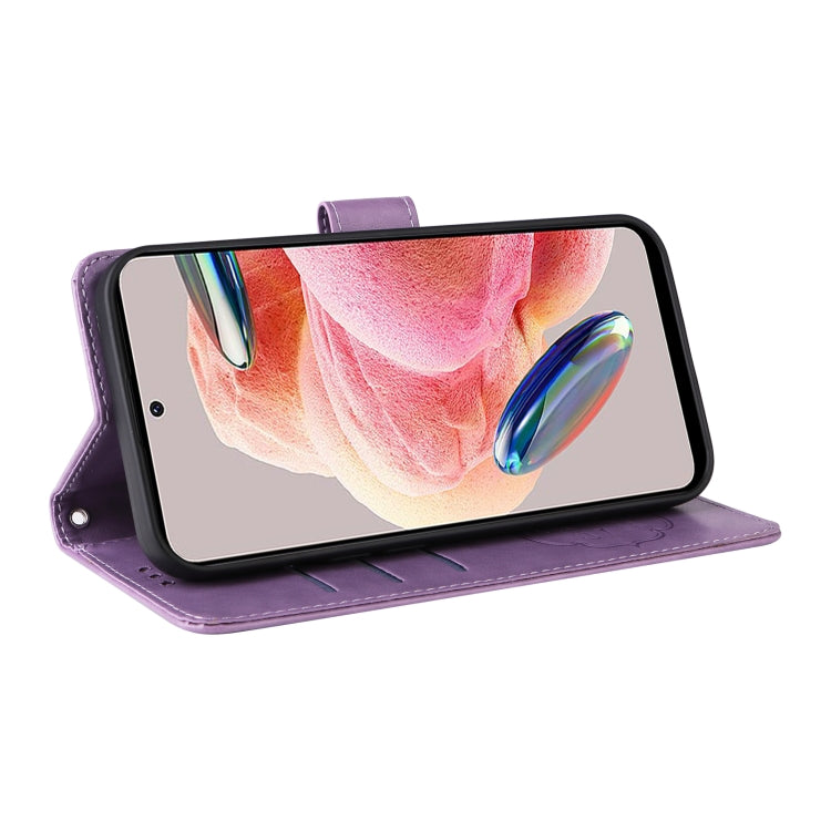 For Redmi Note 12 4G Global Embossed Butterfly Flowers Leather Phone Case