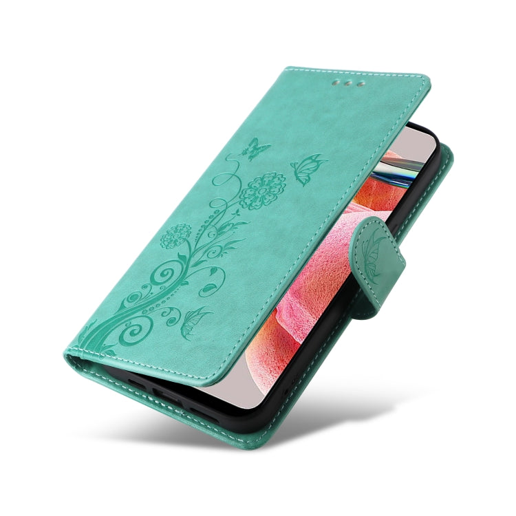 For Redmi Note 12 4G Global Embossed Butterfly Flowers Leather Phone Case