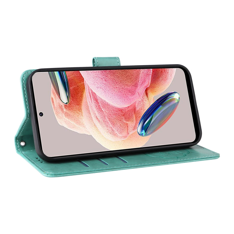 For Redmi Note 12 4G Global Embossed Butterfly Flowers Leather Phone Case