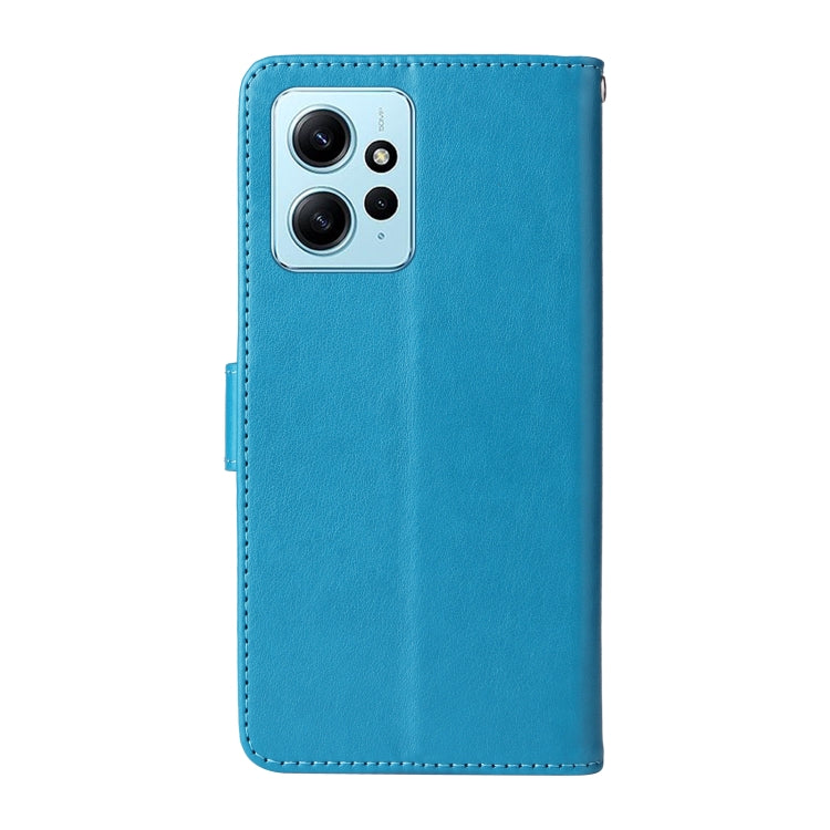 For Redmi Note 12 4G Global Embossed Butterfly Flowers Leather Phone Case