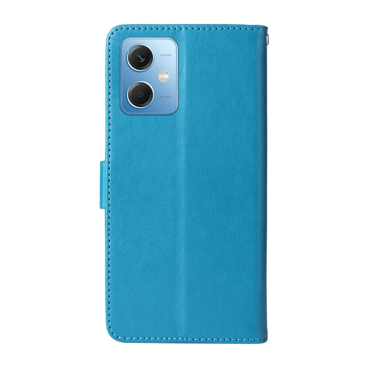 For Redmi Note 12 5G Global Embossed Butterfly Flowers Leather Phone Case