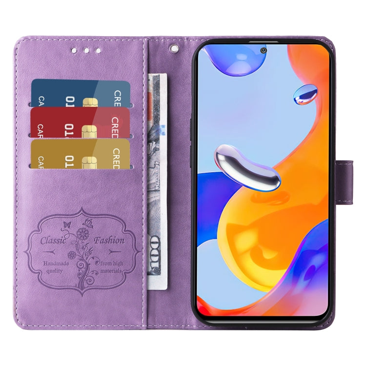 For Redmi Note 12 Pro 4G Embossed Butterfly Flowers Leather Phone Case