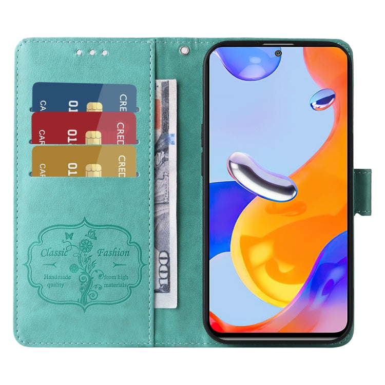 For Redmi Note 12 Pro 4G Embossed Butterfly Flowers Leather Phone Case