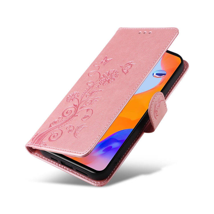 For Redmi Note 12 Pro 4G Embossed Butterfly Flowers Leather Phone Case