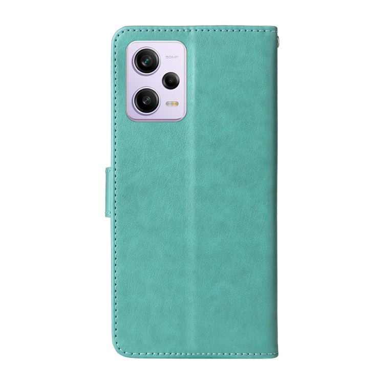 For Redmi Note 12 Pro 5G Global Embossed Butterfly Flowers Leather Phone Case