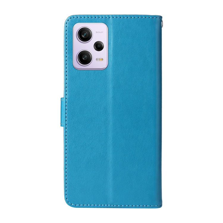 For Redmi Note 12 Pro 5G Global Embossed Butterfly Flowers Leather Phone Case