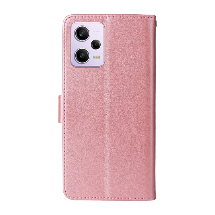 For Redmi Note 12 Pro 5G Global Embossed Butterfly Flowers Leather Phone Case