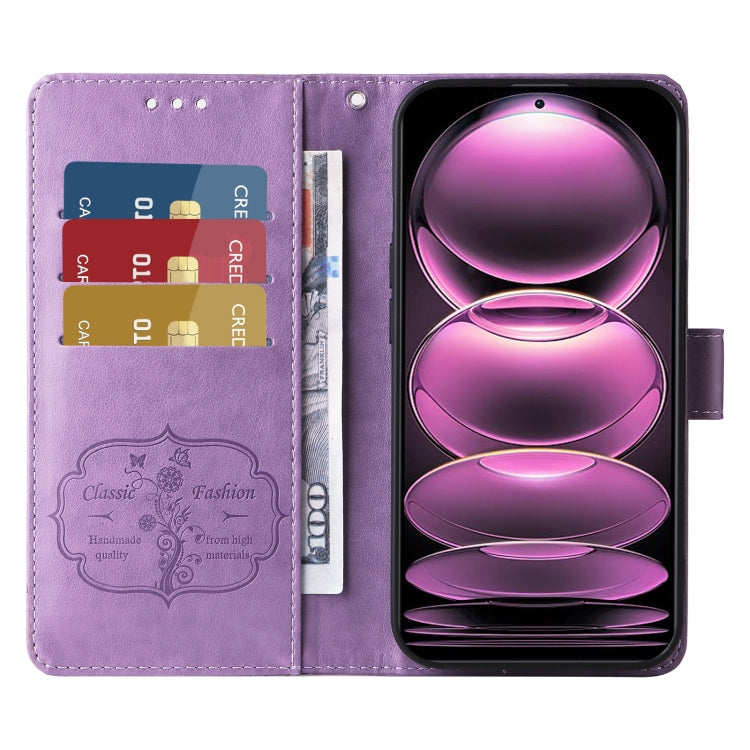 For Redmi Note 12 Explorer / Note 12 Pro+ Embossed Butterfly Flowers Leather Phone Case