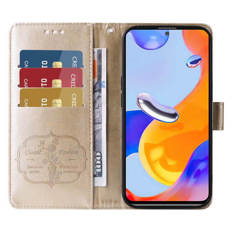 For Redmi Note 12S 4G Global Embossed Butterfly Flowers Leather Phone Case