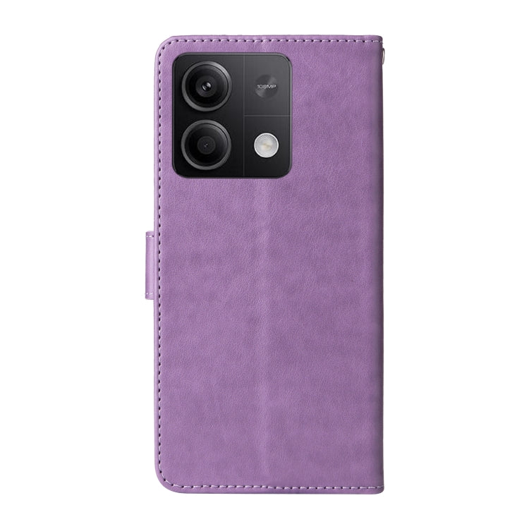 For Redmi Note 13 5G Embossed Butterfly Flowers Leather Phone Case