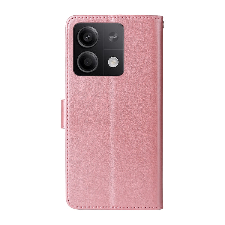 For Redmi Note 13 5G Embossed Butterfly Flowers Leather Phone Case