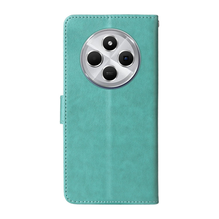For Redmi 14C Embossed Butterfly Flowers Leather Phone Case