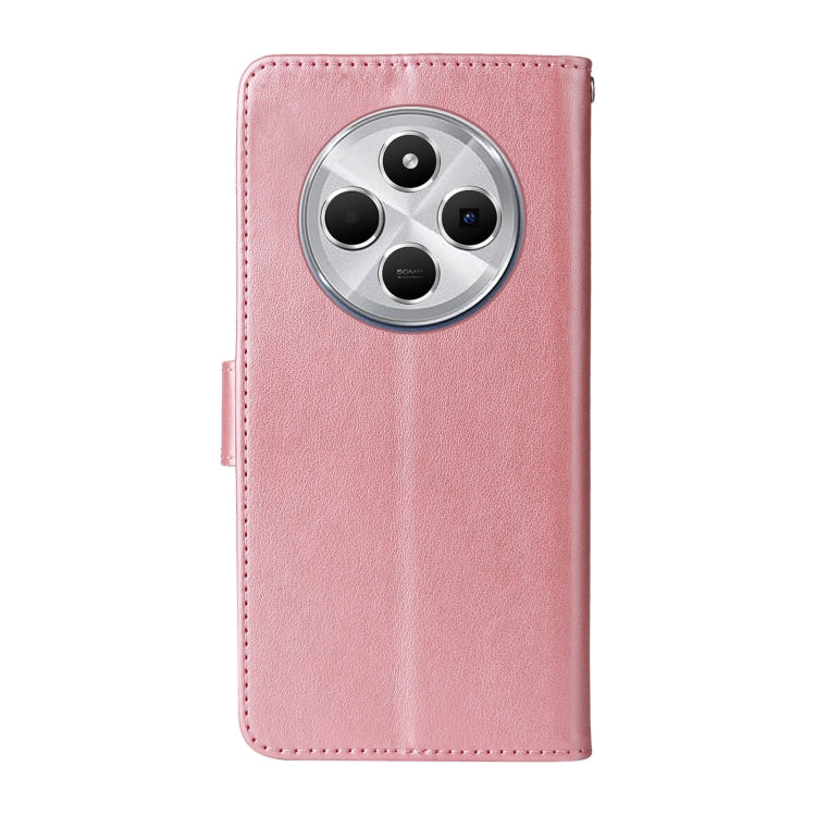 For Redmi 14C Embossed Butterfly Flowers Leather Phone Case