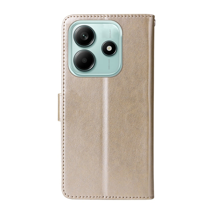 For Redmi Note 14 5G Embossed Butterfly Flowers Leather Phone Case