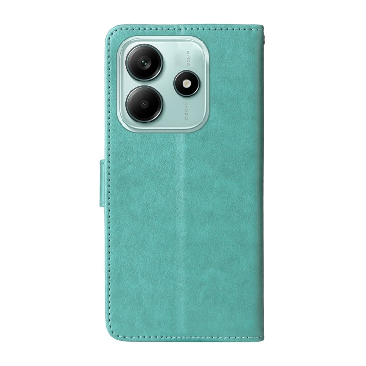 For Redmi Note 14 5G Embossed Butterfly Flowers Leather Phone Case