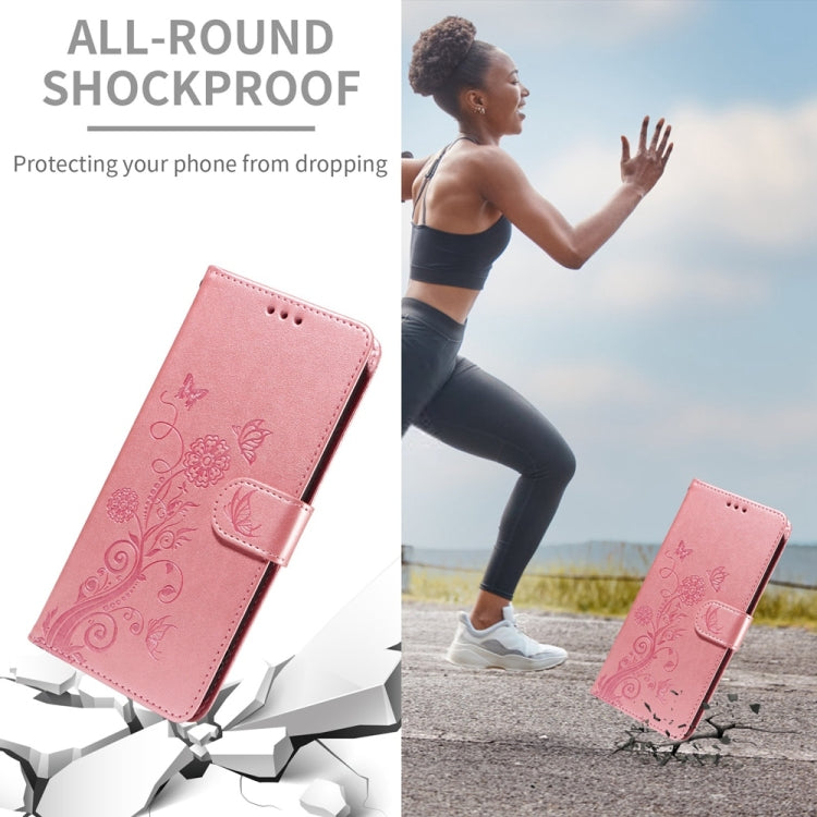 For Redmi Note 14 5G Embossed Butterfly Flowers Leather Phone Case