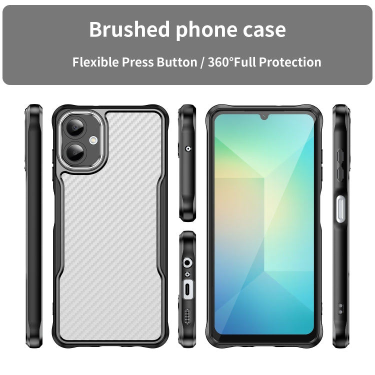 For Samsung Galaxy A06 4G Carbon Fiber Texture Translucent Phone Case