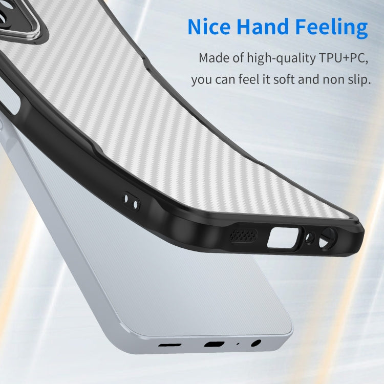 For Samsung Galaxy A06 4G Carbon Fiber Texture Translucent Phone Case