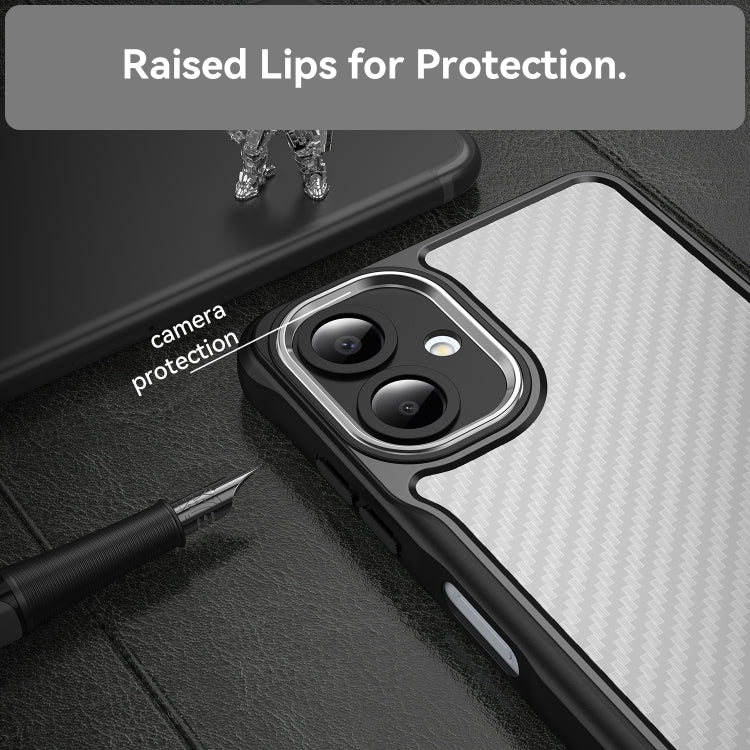 For Samsung Galaxy A06 4G Carbon Fiber Texture Translucent Phone Case