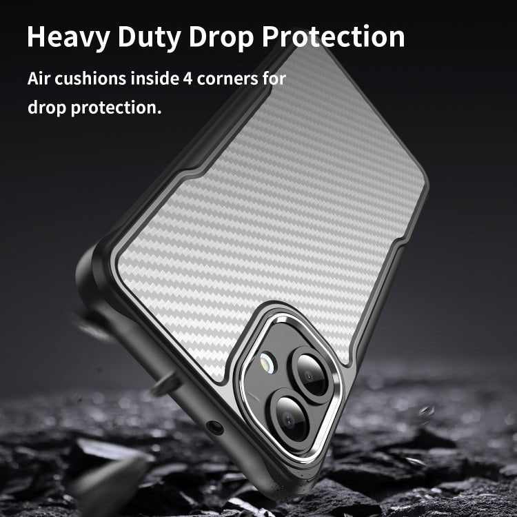 For Samsung Galaxy A06 4G Carbon Fiber Texture Translucent Phone Case