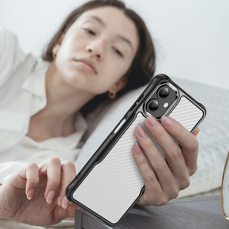 For Samsung Galaxy A06 4G Carbon Fiber Texture Translucent Phone Case