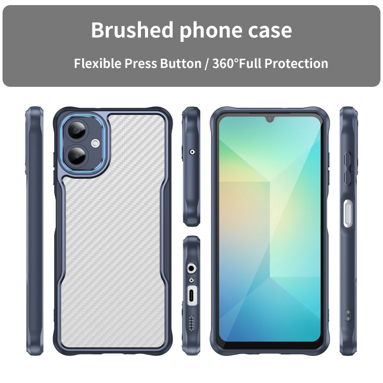 For Samsung Galaxy A06 4G Carbon Fiber Texture Translucent Phone Case
