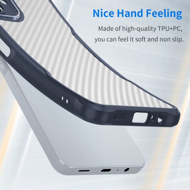 For Samsung Galaxy A06 4G Carbon Fiber Texture Translucent Phone Case