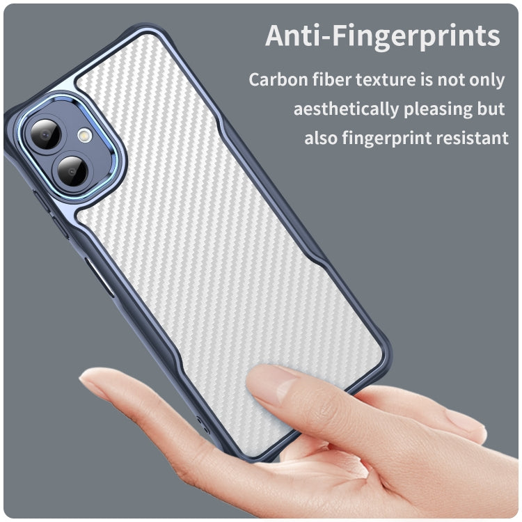 For Samsung Galaxy A06 4G Carbon Fiber Texture Translucent Phone Case