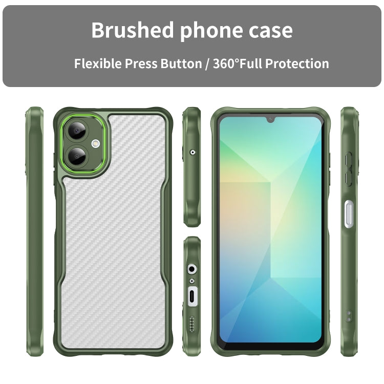 For Samsung Galaxy A06 4G Carbon Fiber Texture Translucent Phone Case