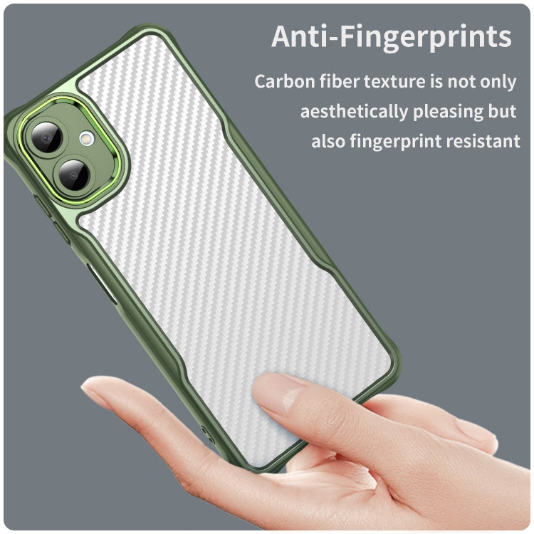 For Samsung Galaxy A06 4G Carbon Fiber Texture Translucent Phone Case