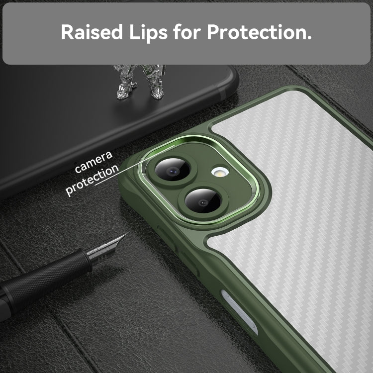 For Samsung Galaxy A06 4G Carbon Fiber Texture Translucent Phone Case