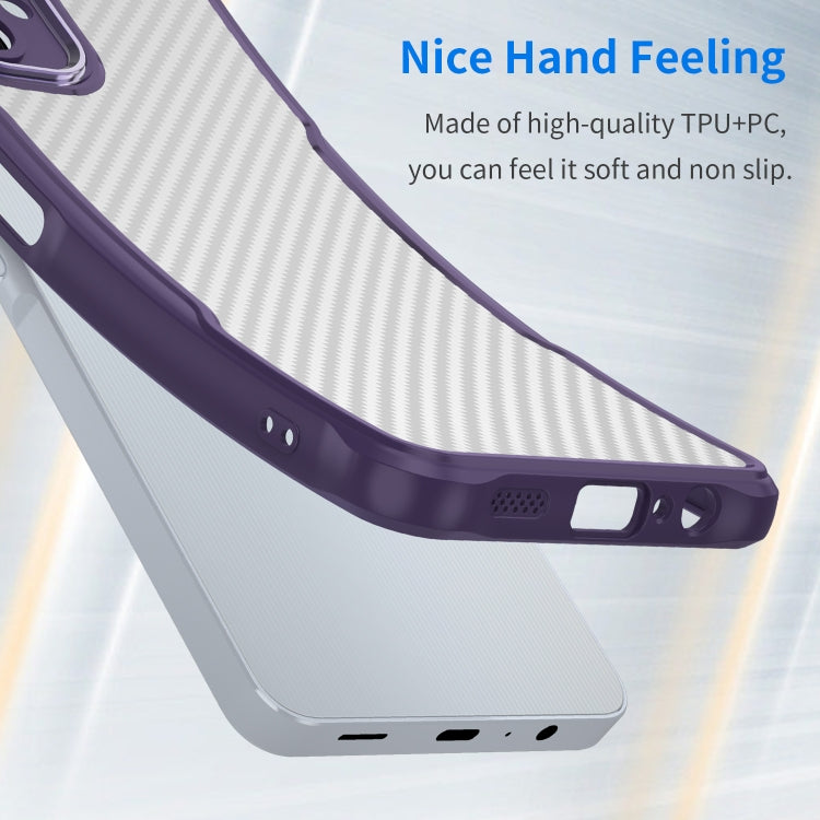For Samsung Galaxy A06 4G Carbon Fiber Texture Translucent Phone Case