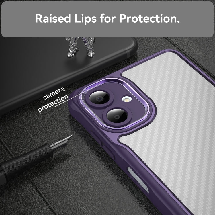 For Samsung Galaxy A06 4G Carbon Fiber Texture Translucent Phone Case