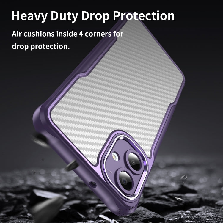 For Samsung Galaxy A06 4G Carbon Fiber Texture Translucent Phone Case