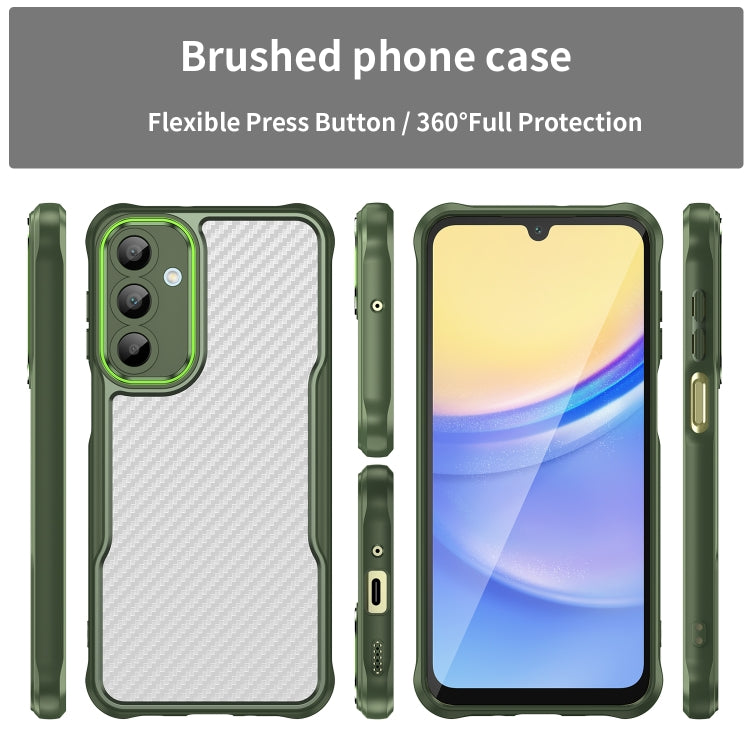 For Samsung Galaxy A16 5G Carbon Fiber Texture Translucent Phone Case