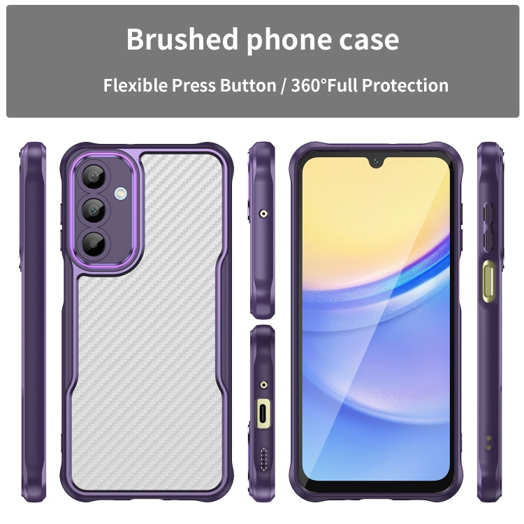 For Samsung Galaxy A16 5G Carbon Fiber Texture Translucent Phone Case