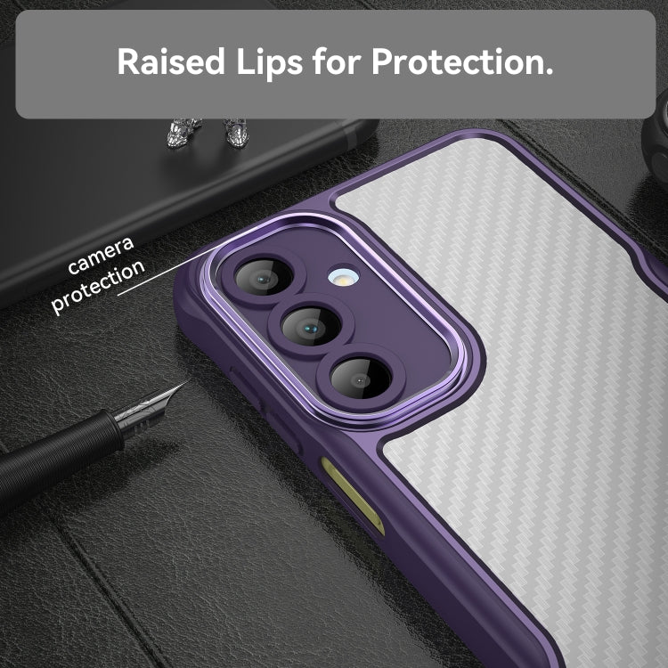 For Samsung Galaxy A16 5G Carbon Fiber Texture Translucent Phone Case
